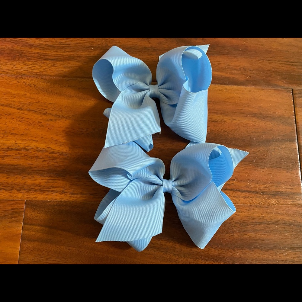 Girl’s Light Blue Hair Bows